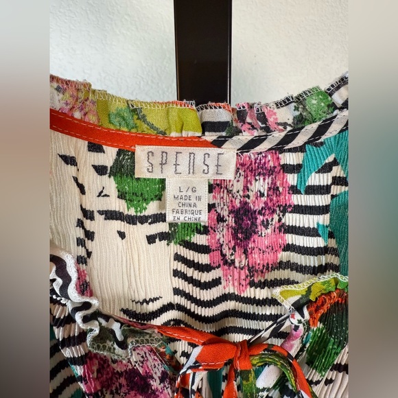 Bohemian Bright Floral Tunic Top Lightweight Stretch Blouse Ruffle Modest Office - Picture 6 of 11